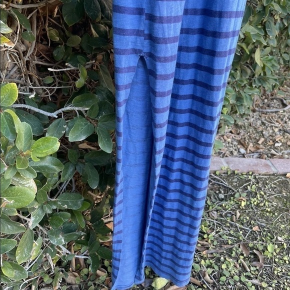Sundry Size 3 Large Blue Stripe Maxi Dress L - Picture 4 of 8